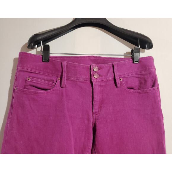 Lilly Pulitzer Worth Straight Raw Hem Jeans Womens Size 4 Fuschia Pink Cotton - Picture 3 of 12